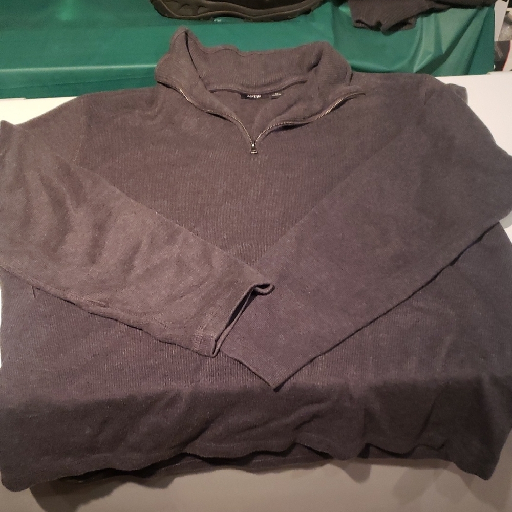 Apt. 9 Men's Charcoal Zip-Up Sweater